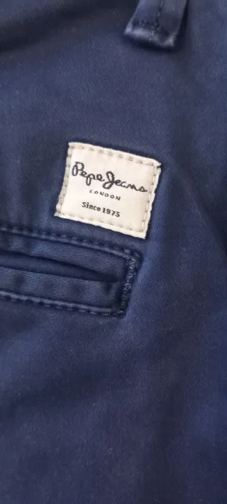 Pepe Jeans Chinos Hombre Talla 32 Azul Marino