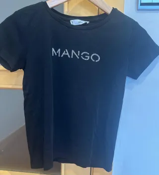 Camiseta Mango Negra con Brillo