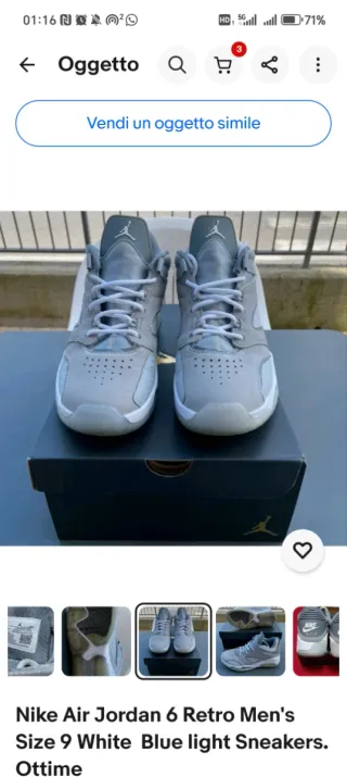 Nike Jordan Scarpe Grigio/Bianco pari al nuovo.