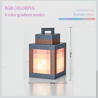 Lámpara Estilo Minecraft RGB