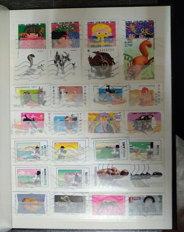 Classificatore Francobolli Francia 4 fogli