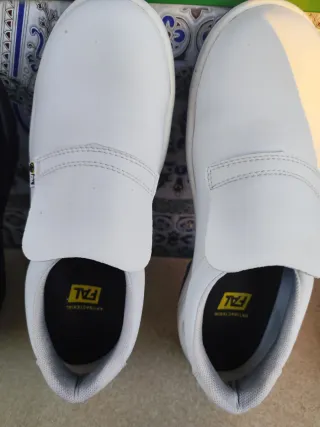 Zapatos de seguridad blancos mujer