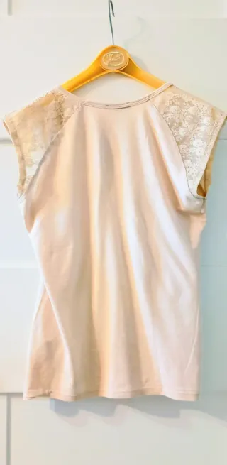 Terranova T-shirt Beige S Pizzo