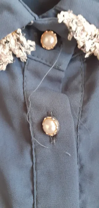 Blusa estilo country con flecos. M - L