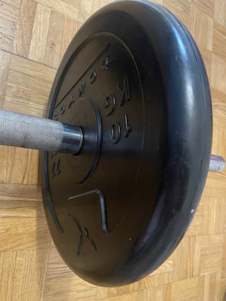 Rack squat + pesi + bilanciere + manubri