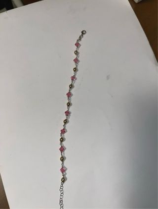 Braccialetto Argento 925 con Cristalli Rosa