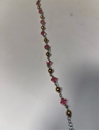 Braccialetto Argento 925 con Cristalli Rosa