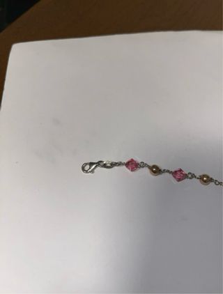 Braccialetto Argento 925 con Cristalli Rosa