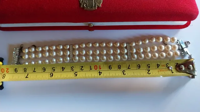 Pulsera Majorica 3 hileras + estuche