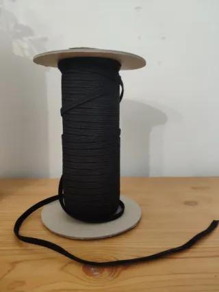 Ecológica 100 metros Cinta elástica negra 6 mm