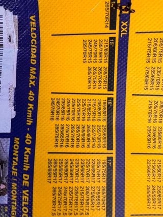 cadenas de nieve textil XXL Good Year sin estrenar