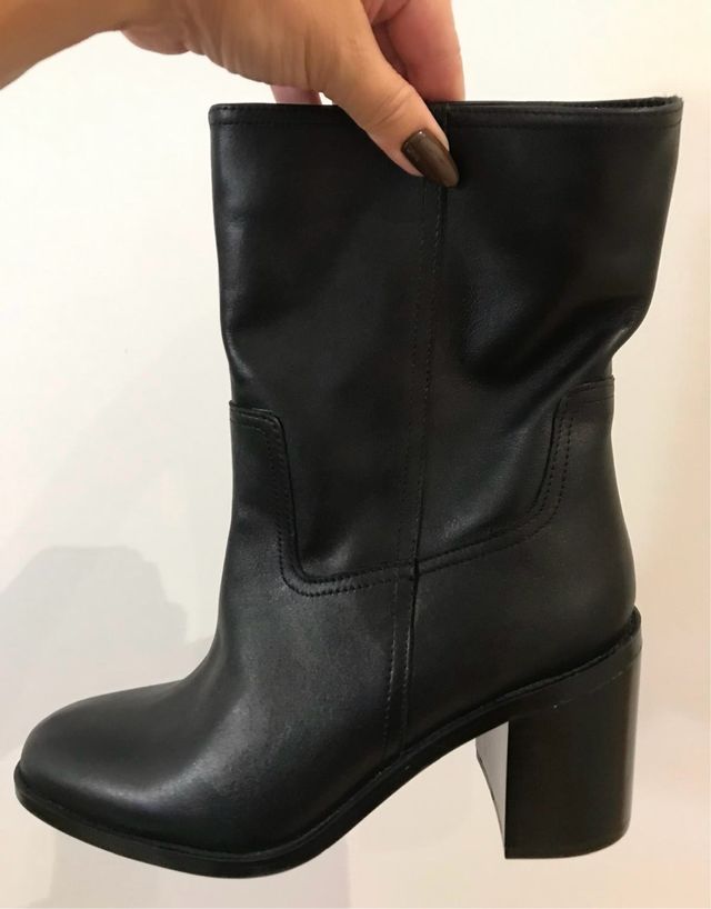 Botín de cuero Zara Talla 40