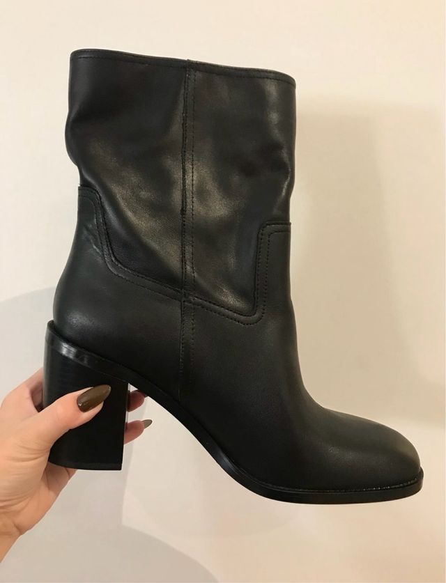 Botín de cuero Zara Talla 40