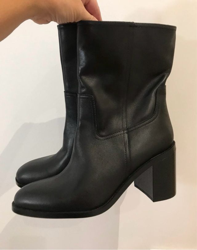 Botín de cuero Zara Talla 40