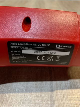 Soplador Hojas Batería Einhell GC-CL 18 Li E