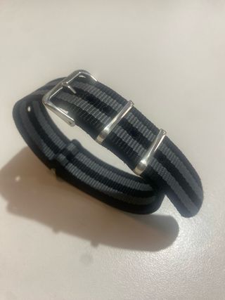 Cinturino Nylon Nato 20mm Grigio/Nero James Bond