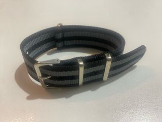 Cinturino Nylon Nato 20mm Grigio/Nero James Bond