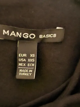 Vestido Mango negro manga larga