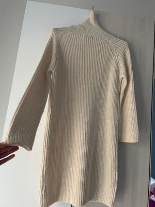 vestito maglione panna