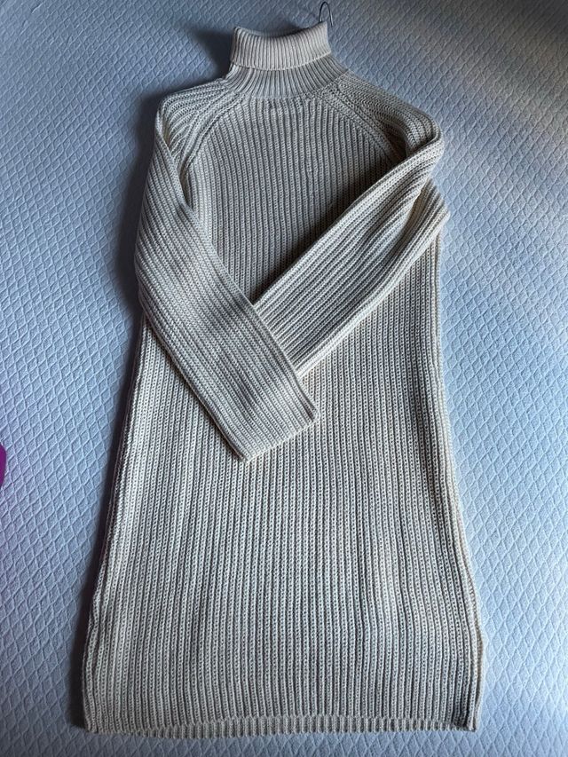 vestito maglione panna