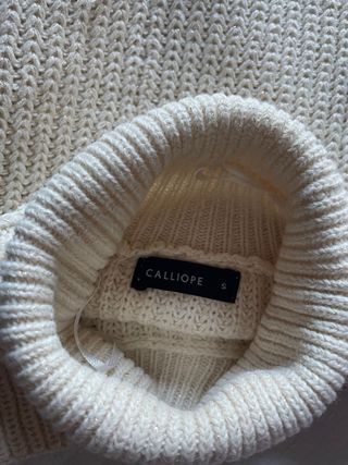 vestito maglione panna