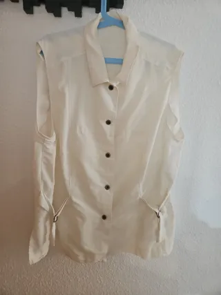 Chaleco blanco mujer