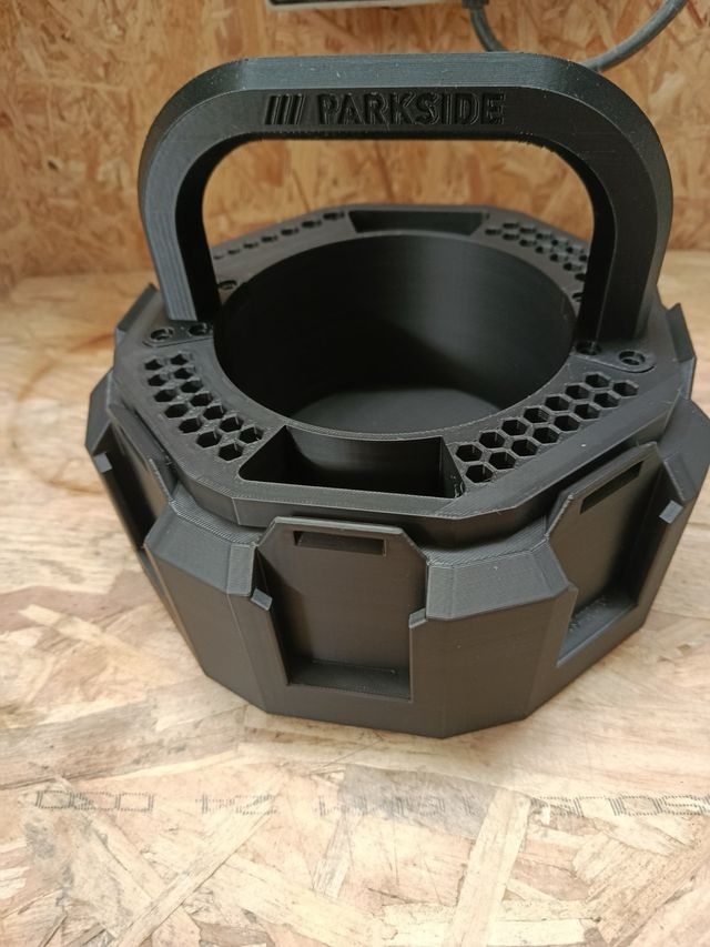 Parkside Estuche Trabajo y Soporte 8 baterías 20V