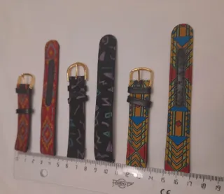 3 correas de reloj multicolor