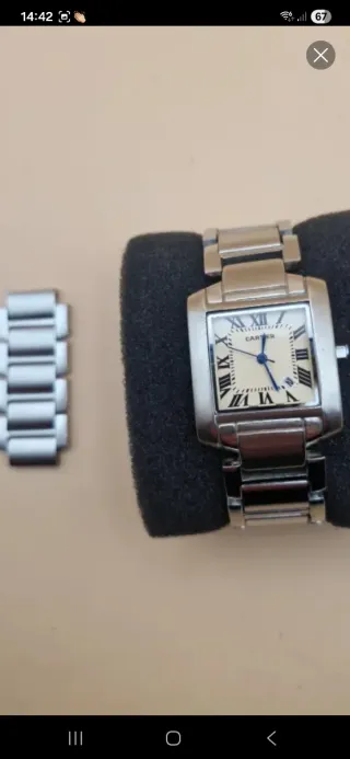 Orologio Cartier Argento e Bianco