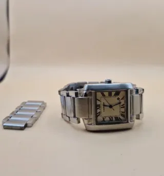 Orologio Cartier Argento e Bianco