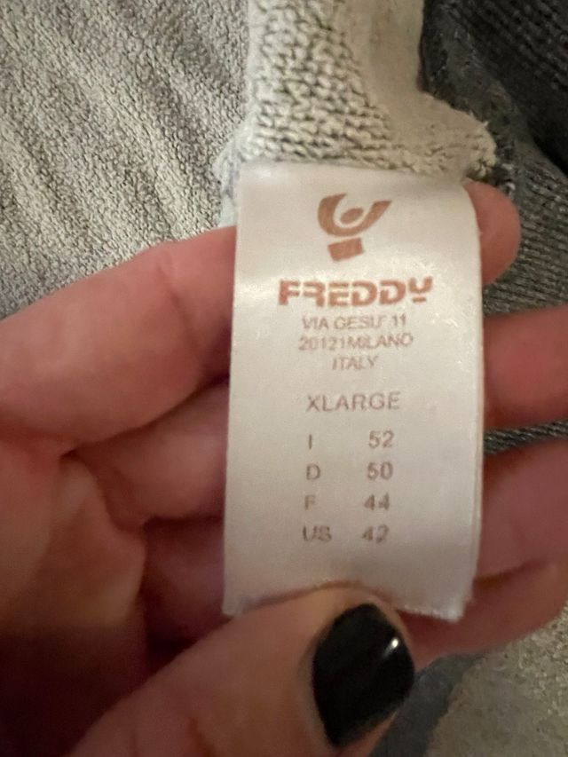 Felpa Freddy Grigia con Zip