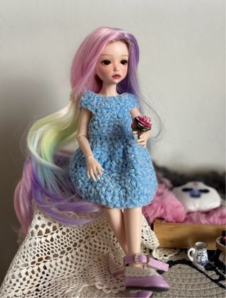 Parrucca BJD 7-8 pollici