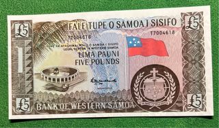 Banconote 5 Lire Samoa Occidentale
