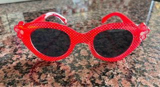 Occhiali da sole bambina pois rossi