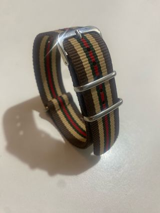 Cinturino Nylon Nato 22mm Marrone/Beige/Verde/Ross