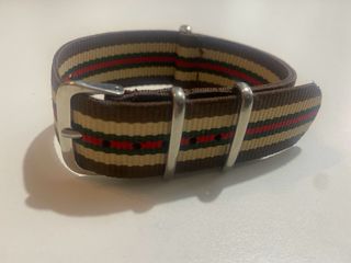 Cinturino Nylon Nato 22mm Marrone/Beige/Verde/Ross