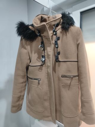 Abrigo Easy Wear Talla S Negro/Marrón