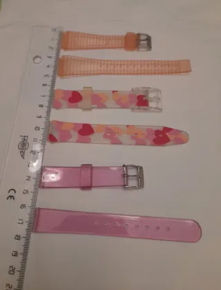 3 correas para reloj, plástico