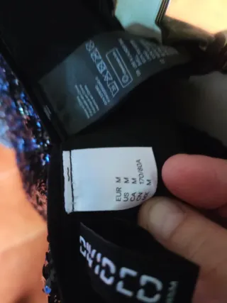 Falda de lentejuelas negra