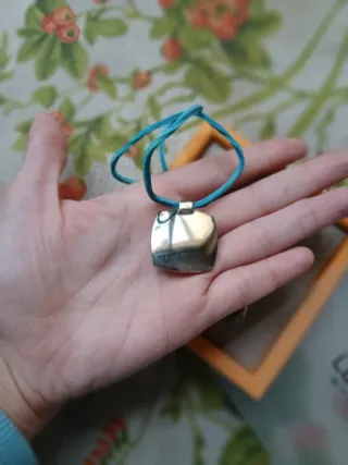 Colgante Lotus Style Plata y Azul