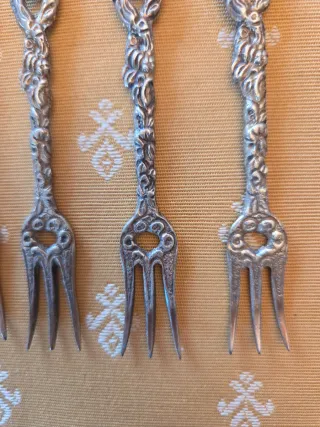 Set 6 cucchiaini e 6 forchettine vintage