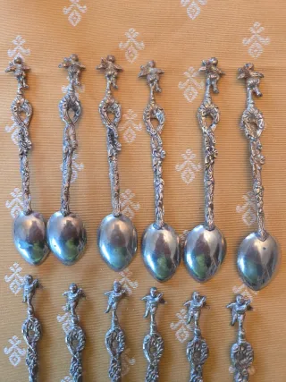 Set 6 cucchiaini e 6 forchettine vintage