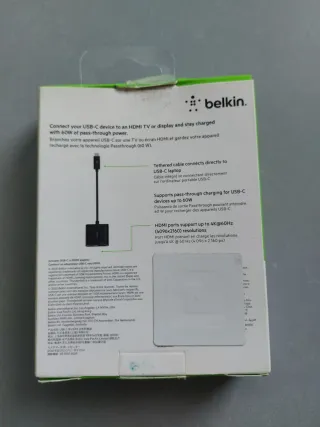 Adaptador Belkin USB-C a HDMI + Carga