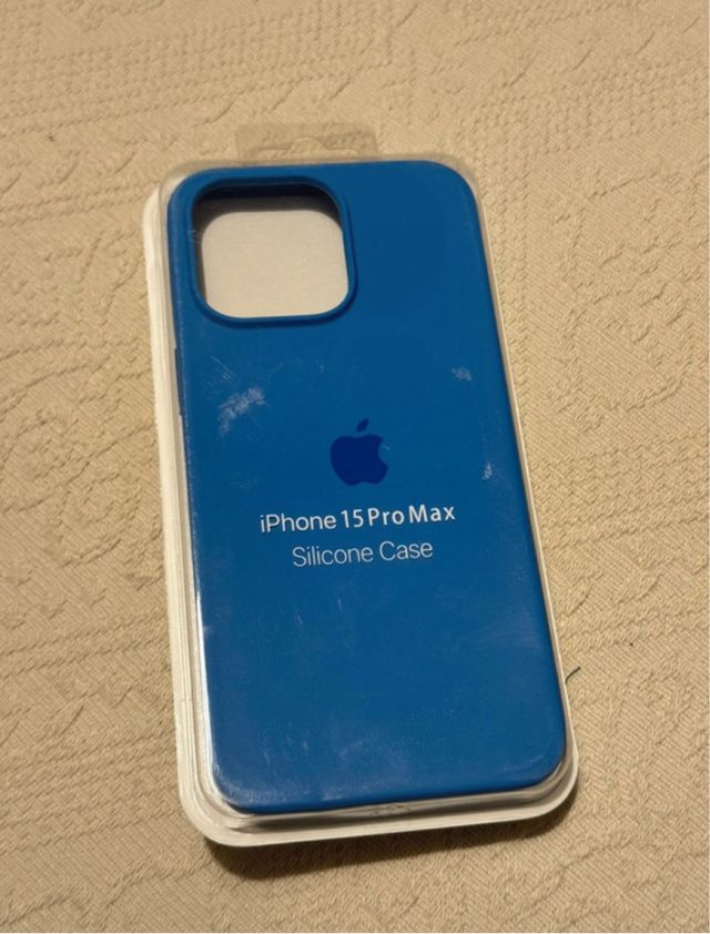 Funda Silicona iPhone 15 Pro Max Azul