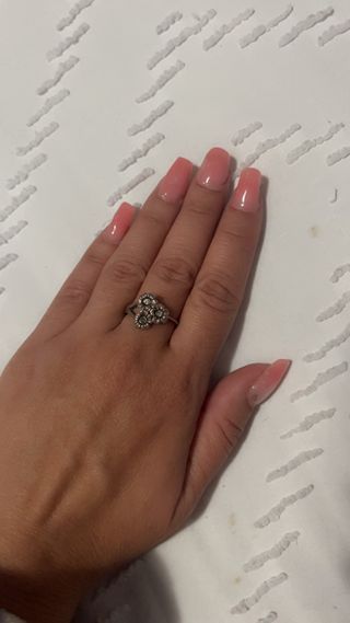 Anillo Plata Flores Circonitas