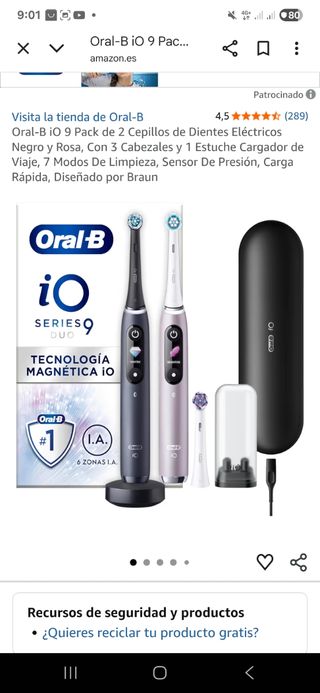 Oral-B iO 9 Pack Dúo Cepillos Eléctricos