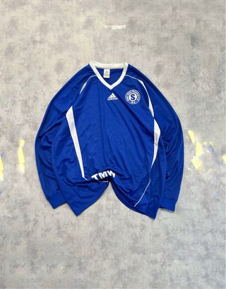 Camiseta Adidas Manga Larga Azul talla 2XL