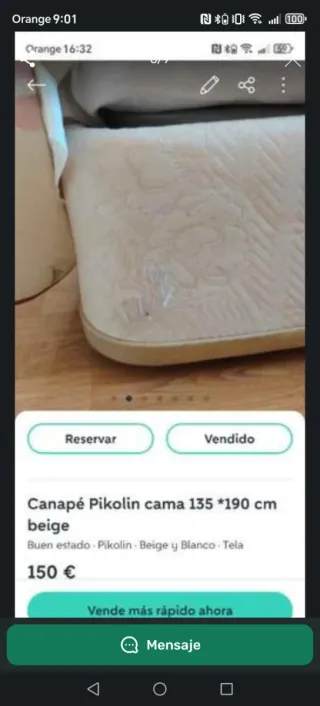 Conjunto cabecero, mesitas de noche y marquesina