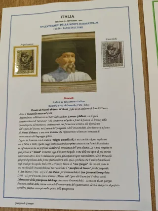 Francobolli Donatello 1966 - Anniversario