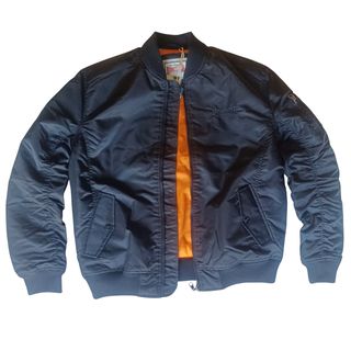 Cazadora Bomber MA1 Lonsdale London, negra